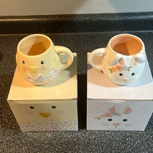 Two Easter mugs, brand new.